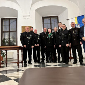 Členové Bratrstva sv. Barbory ve Stříbře navšívii starostu
